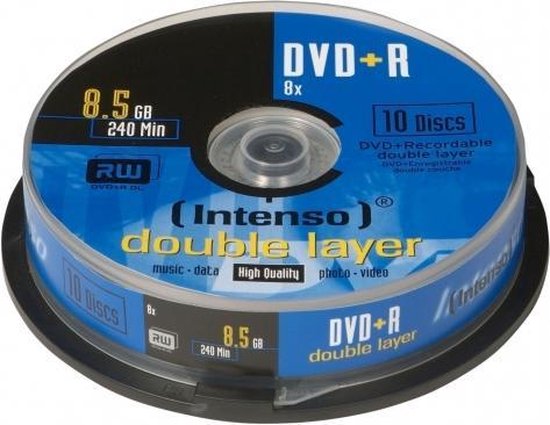 DVD+R DL vierge Intenso 4311142 10 pc(s) 8.5 GB 240 min - Conrad