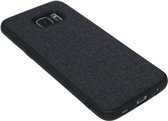 Stoffen hoesje zwart Geschikt voor Samsung Galaxy S7 Edge