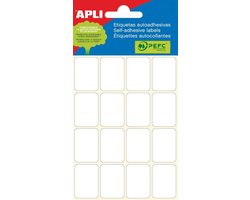 Apli witte etiketten ft 19 x 27 mm (b x h), 96 stuks, 16 per blad (2675)