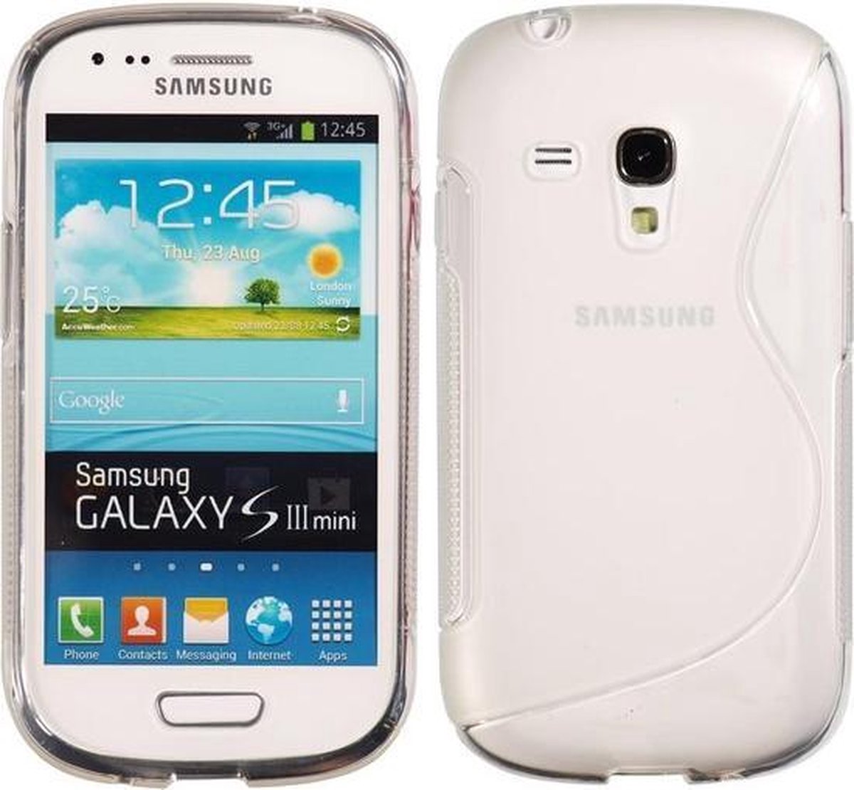 Samsung Galaxy S3 Mini i8190 Silicone Case s-style cover Transparant |  bol.com