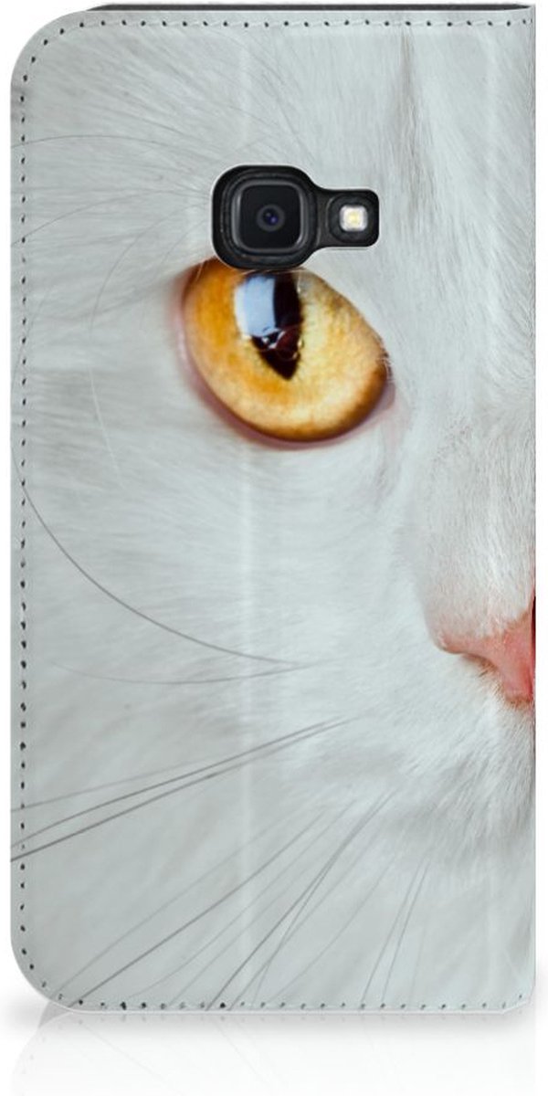 Samsung Galaxy Xcover 4s Hoesje maken Witte Kat