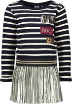 Like Flo Meisjes jurken Like Flo Flo girls striped heavy sweat dress navy 104