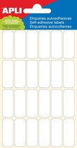 Étiquettes blanches Apli ft 12 x 30 mm (lxh), 144 pièces, 24 par feuille (2671)