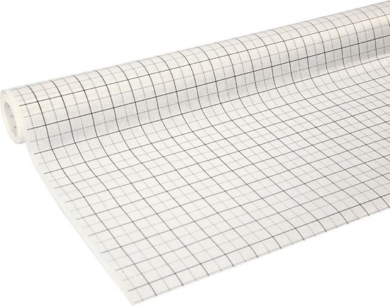 Creotime Patroonpapier Ruitjes 80 Cm Transparant 15 Meter