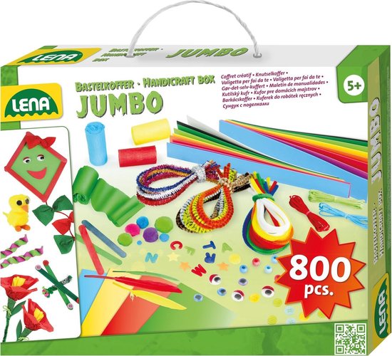 Lena - Jumbo Knutselkoffer - 800 onderdelen - Hobbypakket