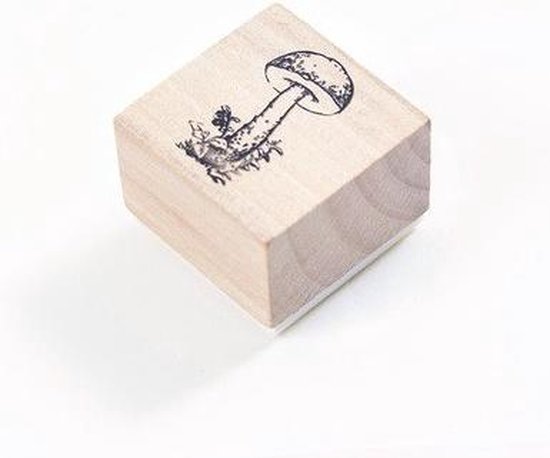 Varken volwassen Is aan het huilen stempel - Paddestoel - hout - 3 x 3 cm | bol.com