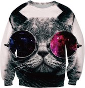 Spacecat Trui voor fout feest - Maat: XL - Foute trui - Feestkleding - Festival Outfit - Fout Feest - Trui voor festivals - Rave party kleding - Rave outfit - Dieren kleding - Dierentrui - Kattentrui - Feesttrui