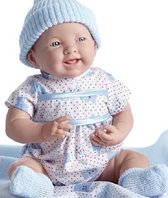 Berenguer Babypoppen La Newborn 39 cm Blanke Baby Blauw met klein dekentje