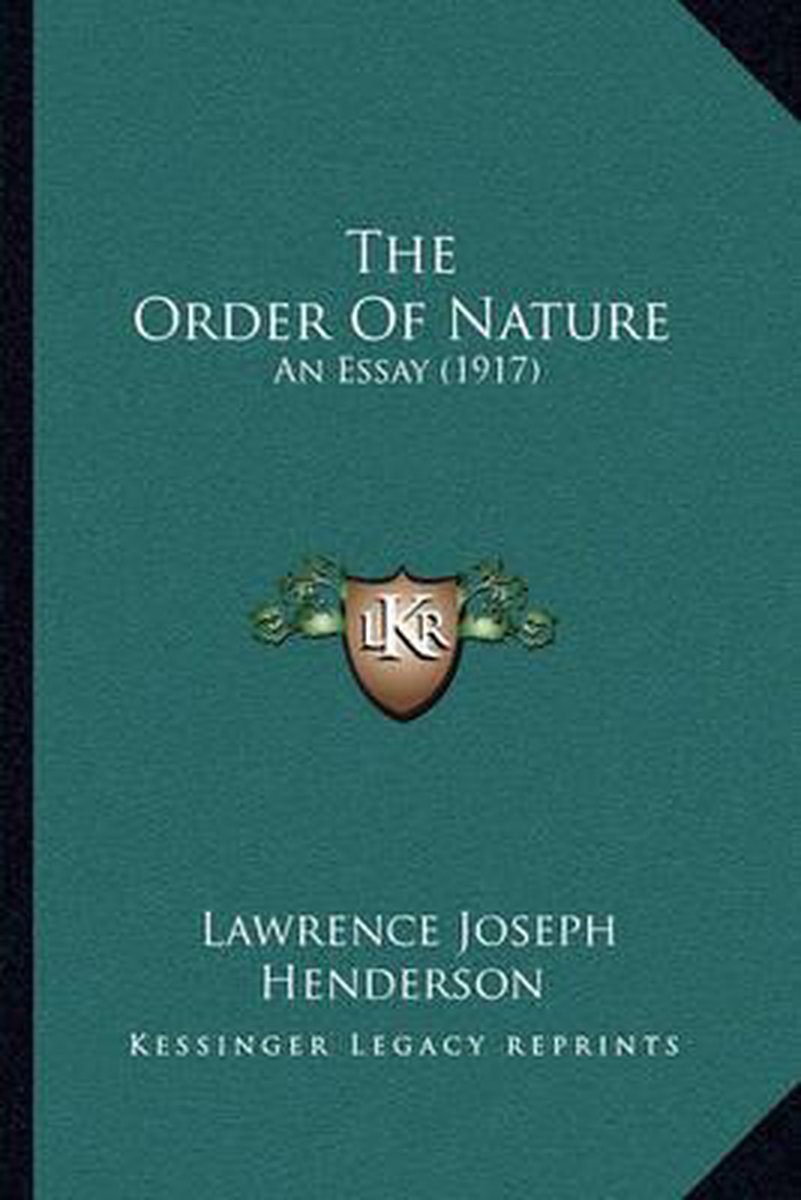 The Order Of Nature van Lawrence Joseph Henderson