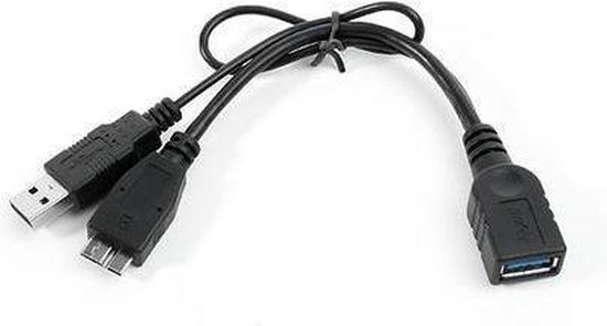 USB 3.0 OTG host Y-kabel splitter met usb power kabel Note 3 / S5 | bol.com