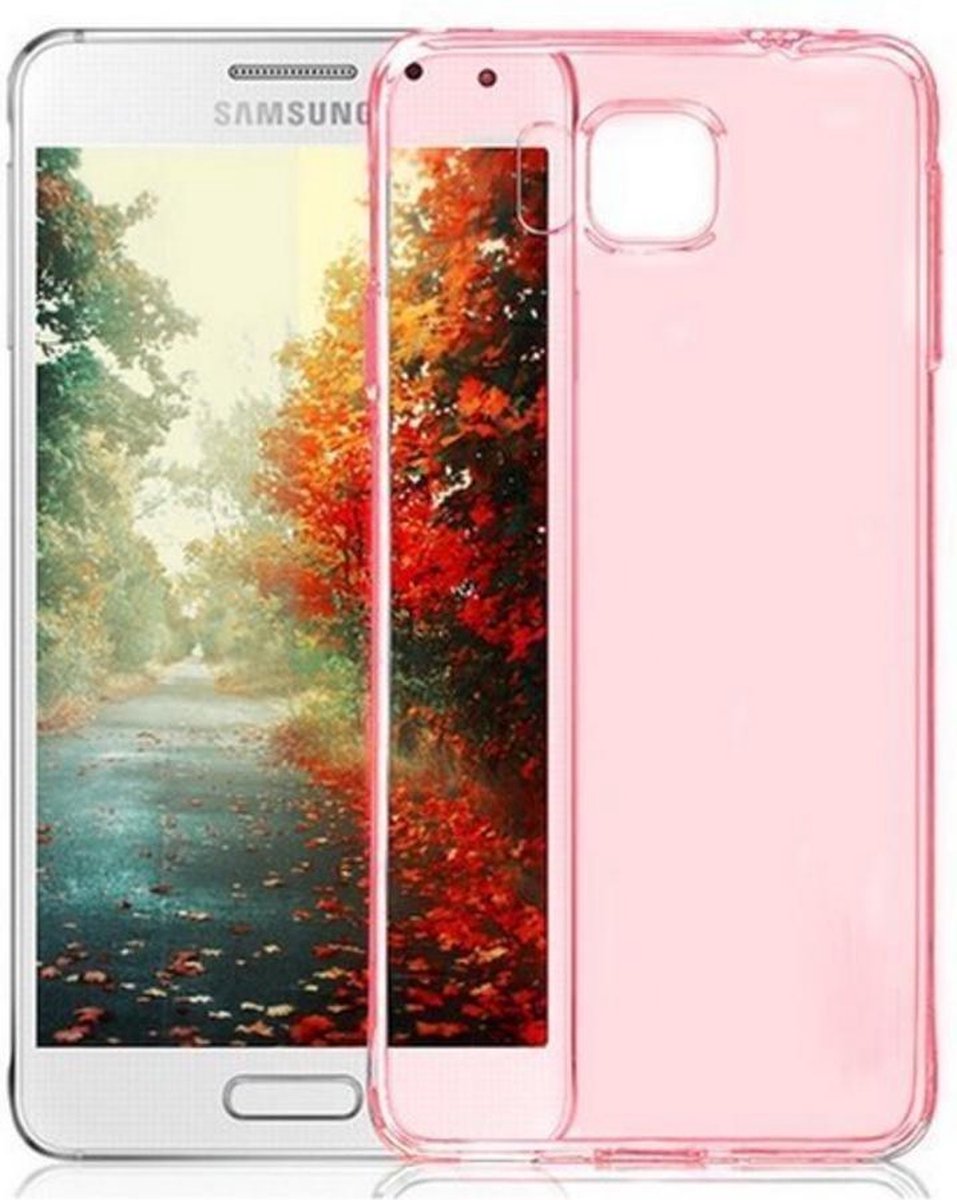 Samsung Galaxy Alpha G850F, 0.35mm Ultra Thin Matte Soft Back Skin case Roze Pink
