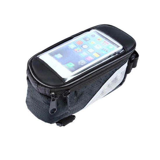 17cm Touchscreen Fietsframe Tas - Grote Enkele Afneembare Frametas - Met Frame Smartphone / iPhone / Samsung Mobiele Telefoon Houder Afneembaar - Waterdicht - MTB/Race/trekking van Avento — afbeelding 5