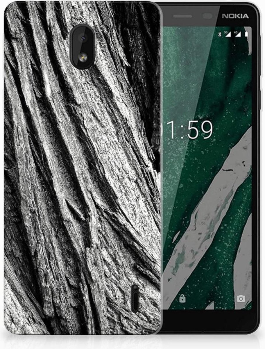 Bumper Hoesje Nokia 1 Plus Boomschors Grijs