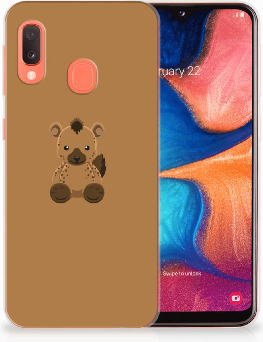 Samsung Galaxy A20e Telefoonhoesje met Naam Baby Hyena