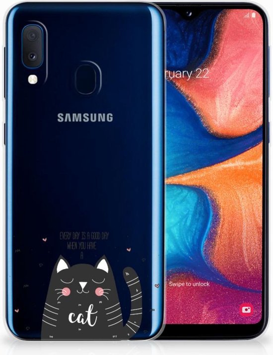Samsung Galaxy A20e GSM Hoesje Design Cat Good Day | bol.com