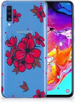 Geschikt voor Samsung Galaxy A70 TPU Siliconen Hoesje Design Blossom Red