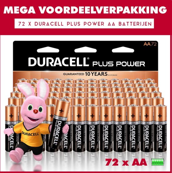 80 x Duracell AA Plus Power - Voordeelverpakking - 80 x AA batterijen |  bol.com