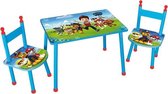 Nickelodeon Tafel Met 2 Stoelen Paw Patrol Mdf/staal Blauw/rood