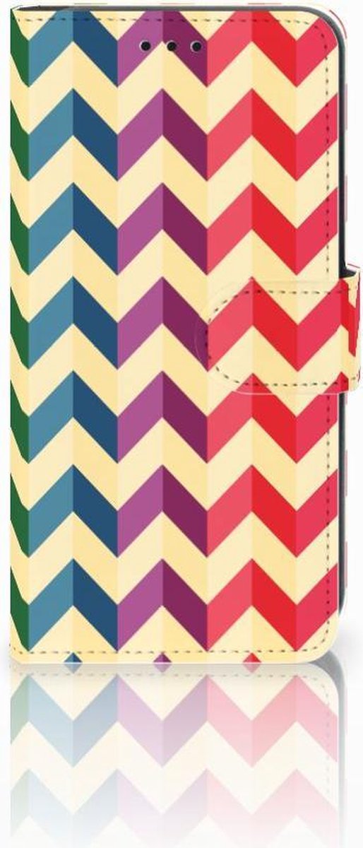 Boekhoesje voor Xiaomi Mi A2 Lite Telefoon Hoesje Zigzag Multi Color