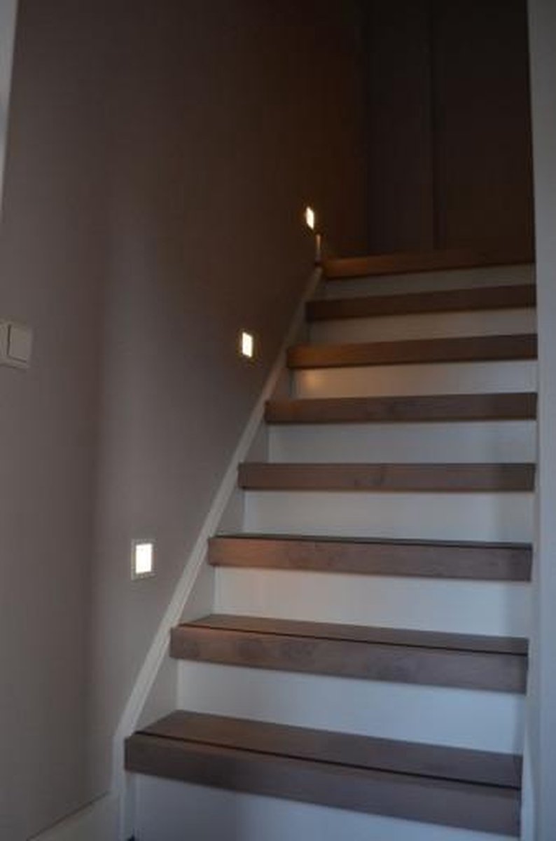 nikkel Geavanceerde Imperial LED trapverlichting Bilbao - verlichting trap / wandverlichting / trapspots  - 1W /... | bol.com