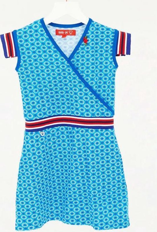 Mim-Pi Meisjes Jurk - Blauw - Maat 134