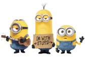 Minion I'm with stupid - Muursticker