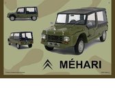 Citroën Mehari Army Metalen wandbord 15 x 20 cm.