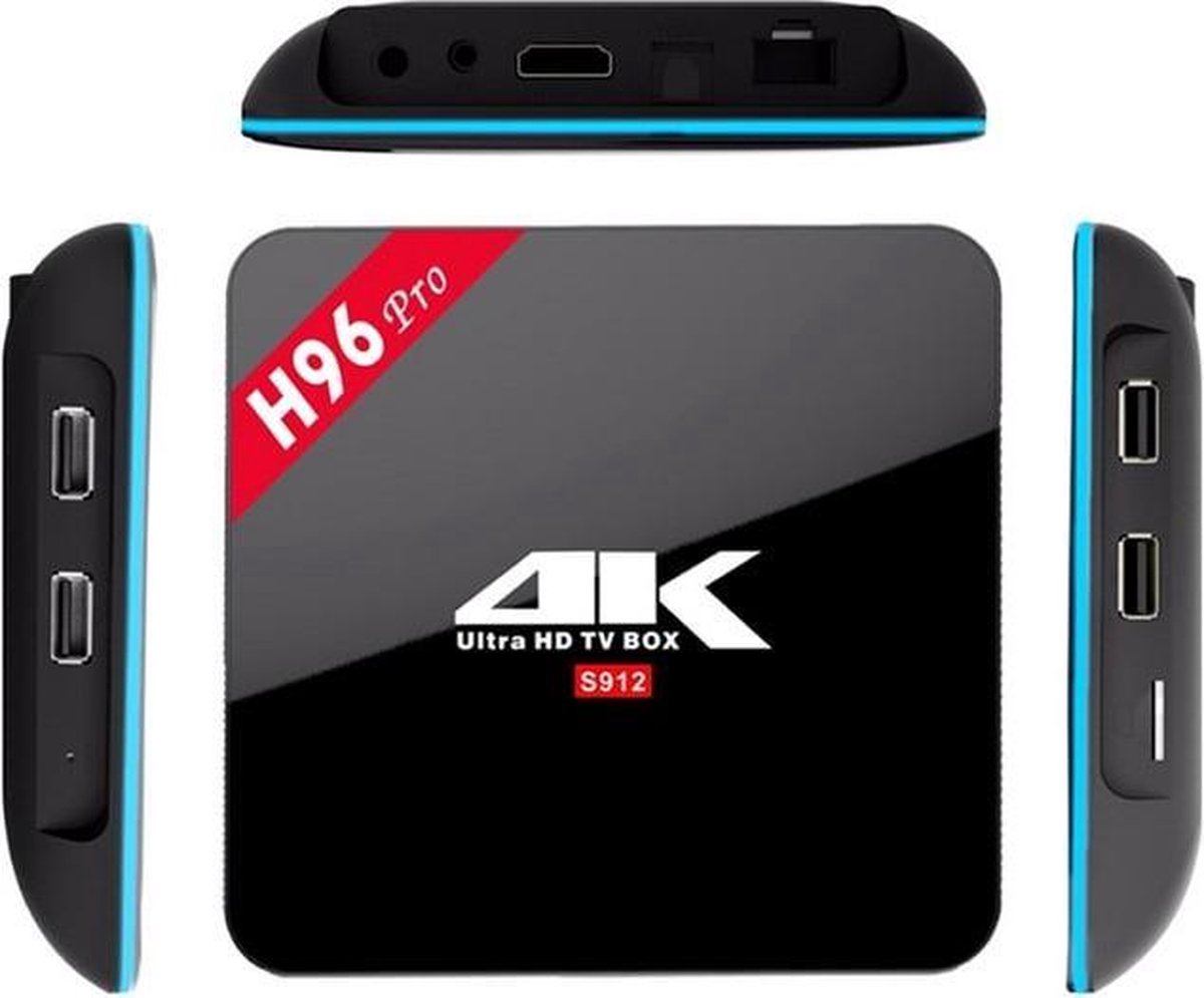 H96 PRO PLUS S912 2 Go de RAM 4K Android TV Box Kodi 17 Streamer avec  Bluetooth 4.0 et... | bol
