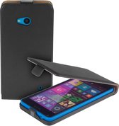 Lelycase Zwart Eco Leather Flip Case Microsoft Lumia 640