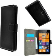 Microsoft Lumia 640 XL Wallet Bookcase hoesje Zwart