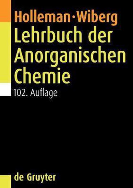 Lehrbuch der Anorganischen Chemie - cover