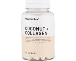 MyProtein MyProtein MyVitamins Coconut & Collagen (180 Caps) Unflavoured - Vitaminen, mineralen & gezondheid - Schoonheid