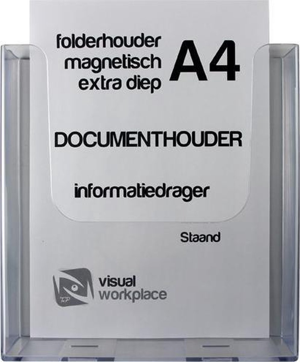 Folderhouder magnetisch A4 - extra diep (staand)
