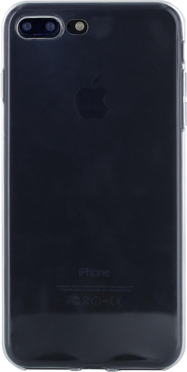 iPhone 8 Plus Blanco Softcase Transparant