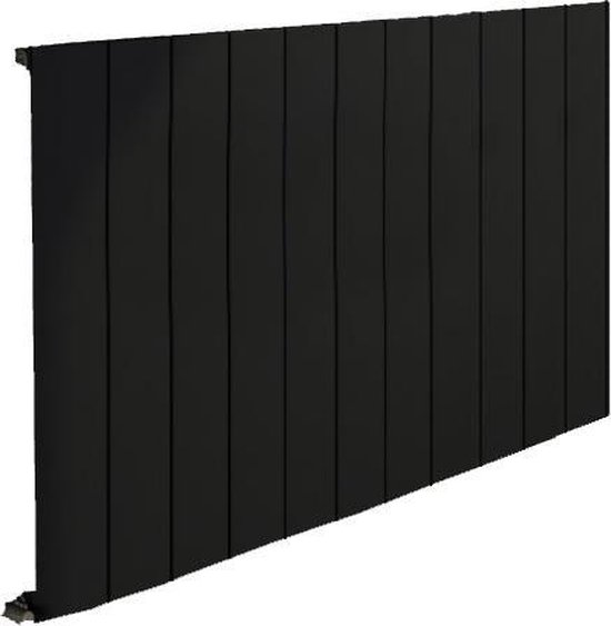 radiator horizontaal aluminium mat zwart 60x104cm 2121 watt - Peretti | bol.com
