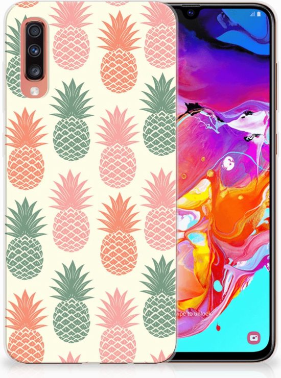 Geschikt voor Samsung Galaxy A70 TPU Siliconen Hoesje Design Ananas
