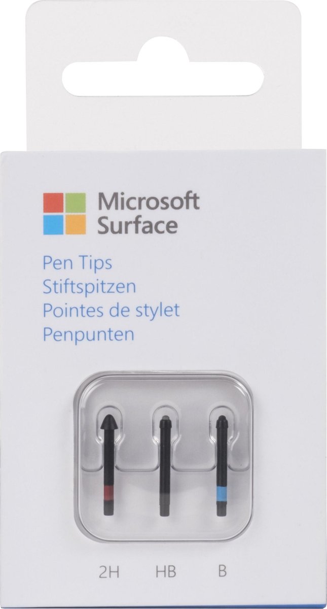 Microsoft Surface Pen Reserve punten Set van 3 stuks Met drukgevoelige punt Zwart