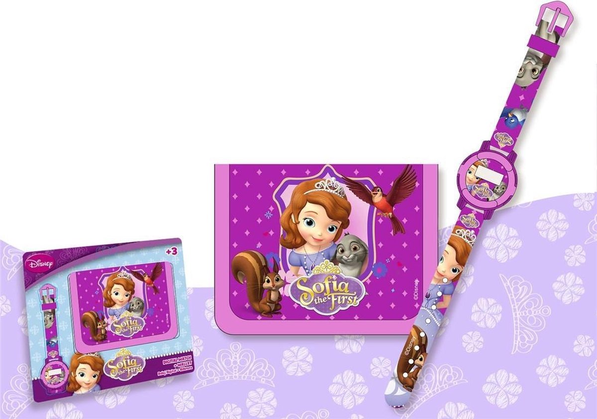 Disney | Sofia Princess | portemonnee met horloge | geschenkset | kinderen - Disney
