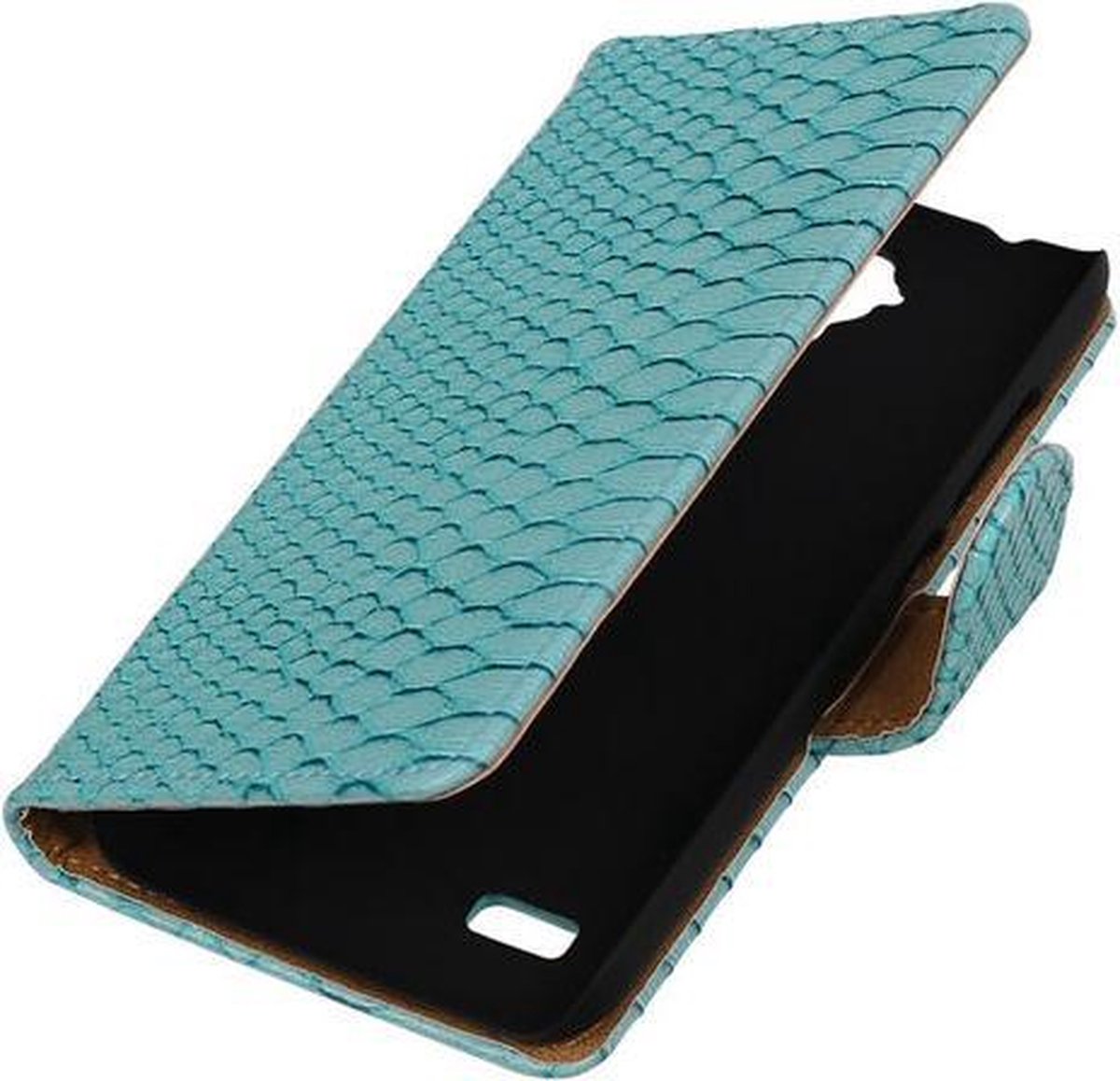 Turquoise Slang Booktype HTC One mini 2 Wallet Cover Hoesje