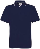 Polo B&C Safran Sport Kleur Navy/White, Maat M