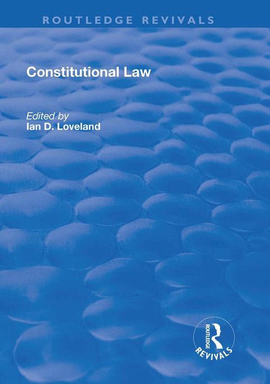 Routledge Revivals - Constitutional Law - cover
