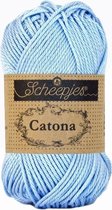 Scheepjes Catona - 173 Bluebell. PAK MET 10 BOLLEN a 50 GRAM.  INCL. Gratis Digitale vinger haak en brei toerenteller