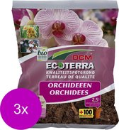 Dcm Potting Soil Ecoterra Orchids - Tourbe de terreau - 3 x 2,5 l Bio