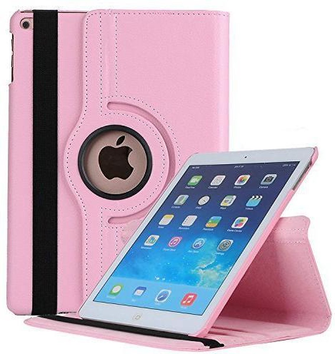 Tablethoes Geschikt voor: Apple iPad Pro 11 Draaibaar Hoesje 360 Rotating Multi stand Case - Licht roze