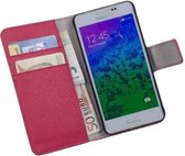 HC Roze Samsung Galaxy Alpha Bookcase Wallet case Telefoonhoesje