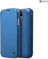 Zuiver leren Zenus hoesje voor Samsung Galaxy S4 Prestige Minimal Diary Series - Blue
