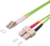 LogiLink FP5LS00 Glasvezel kabel 0,5 m LSZH OM5 LC SC Groen