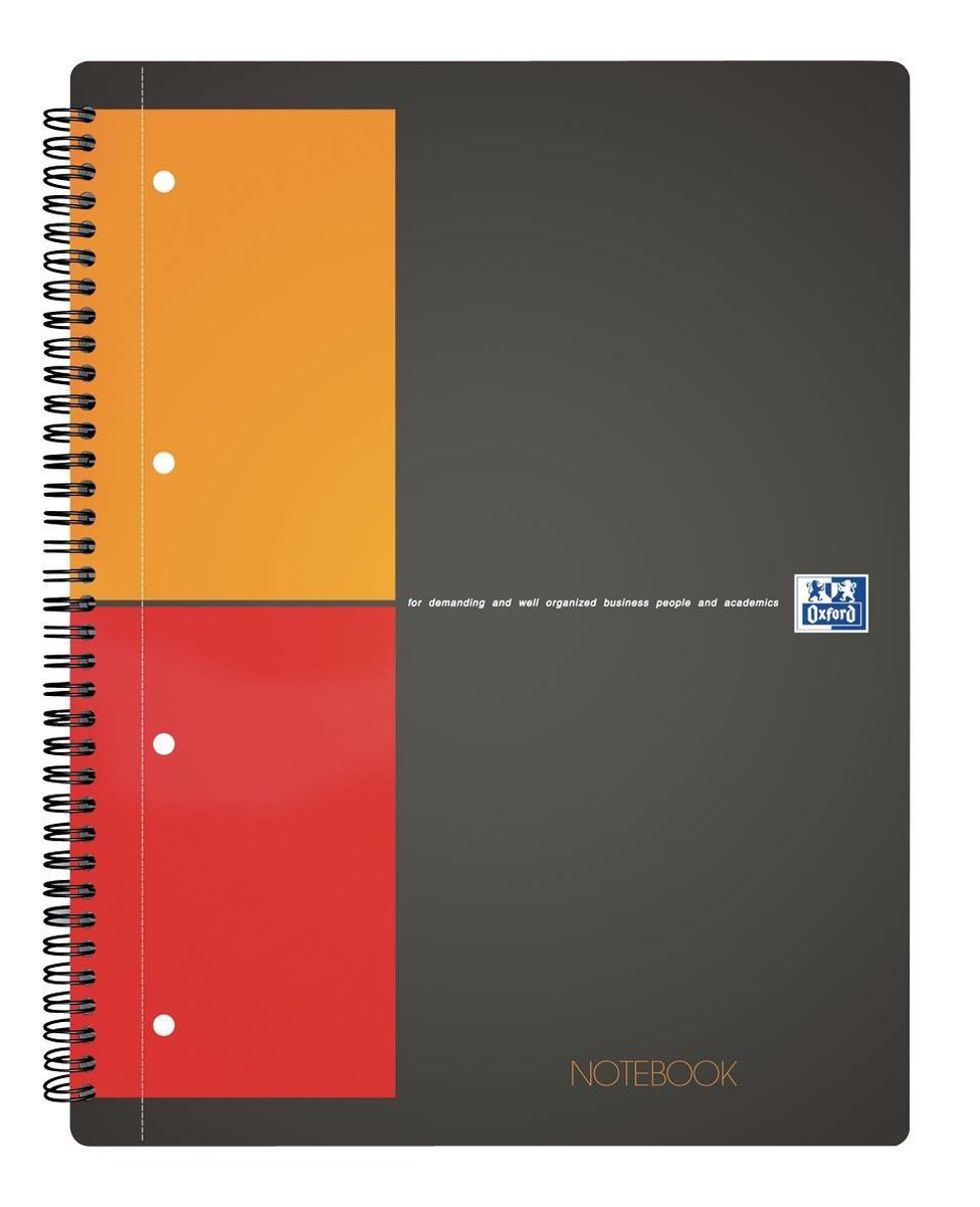 8x Oxford INTERNATIONAL Notebook Connect, zonder scanbare pagina's, 160 bladzijden, A4+, geruit 5mm