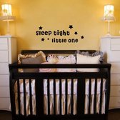 Muursticker tekst Sleep tight little one (kleur zwart) | babykamer - kinderkamer | hip - modern - tekststicker