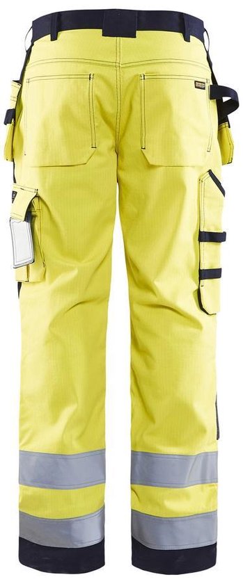 Blåkläder 1579-1514 Pantalon de travail Multinorm Jaune / Bleu marine taille 52